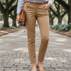 Banana Republic Size 2 Sloan Slim Fit Ankle Dress Pant in Camel / Tan